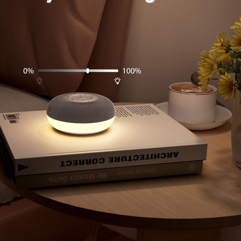 Portable Sound Machine for Sleep Adults Battery Gray Grid